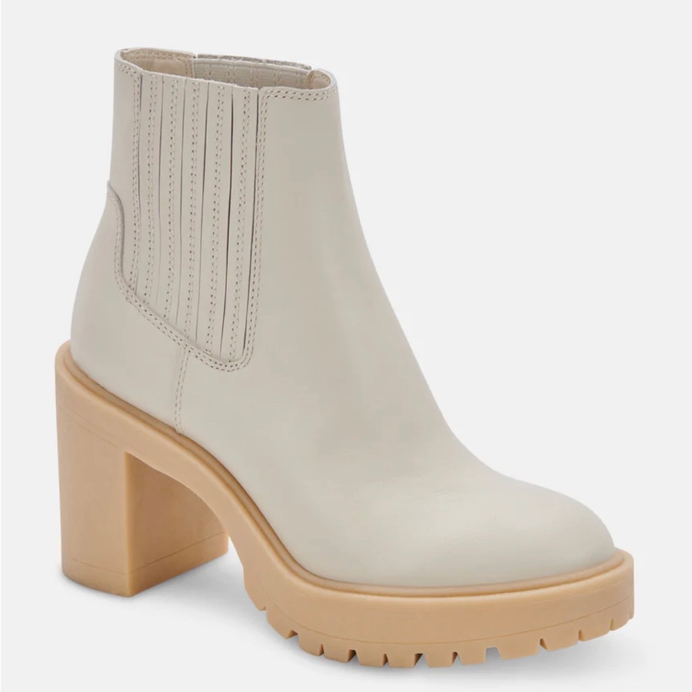 Dolce Vita Cream Ankle Boots